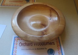 This elm dish won a commended certificate for Chris Withall